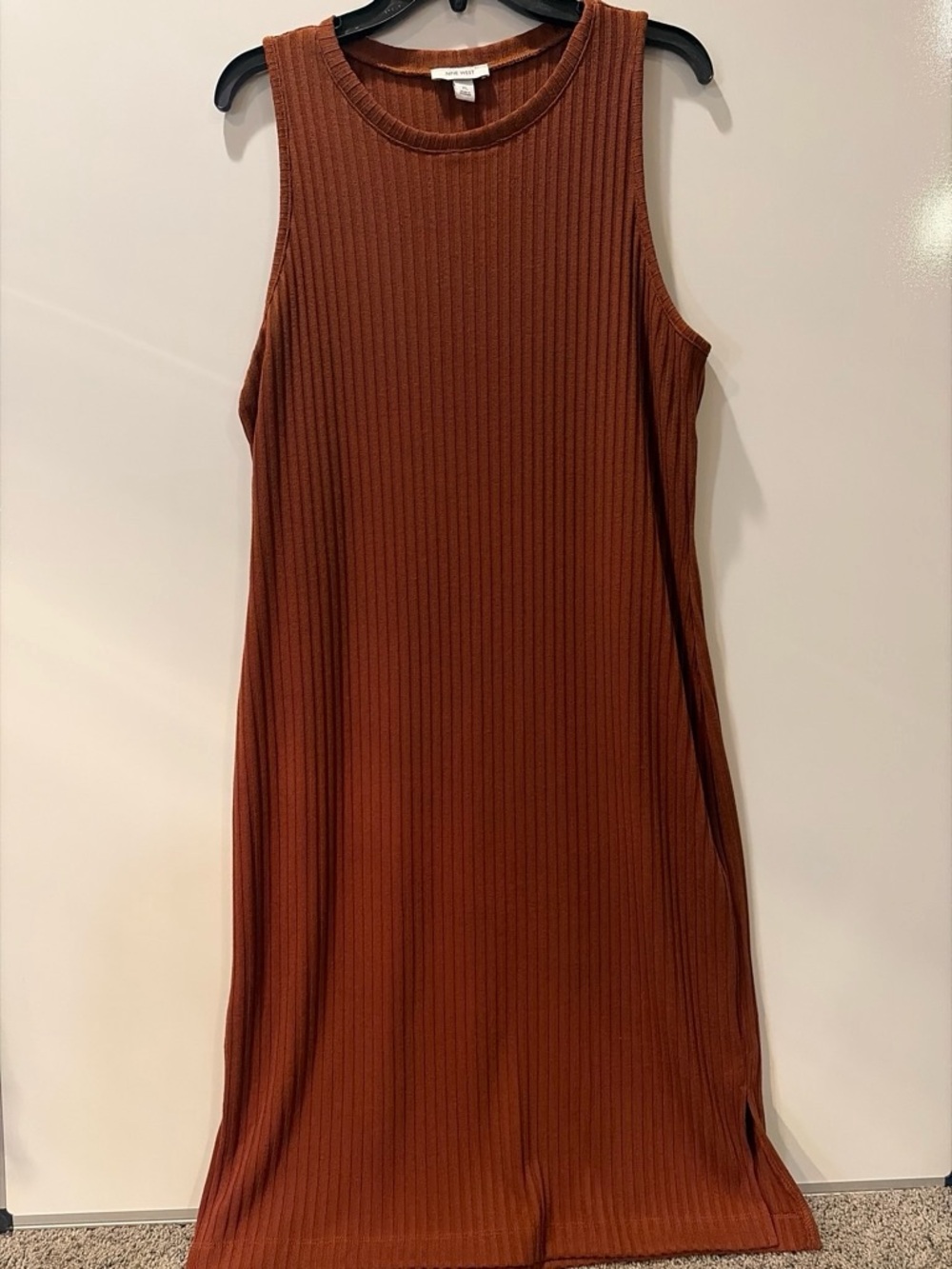 Nine West Brown Ribbed Dress